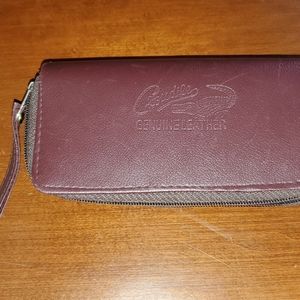 Crocodile leather wristlet/wallet